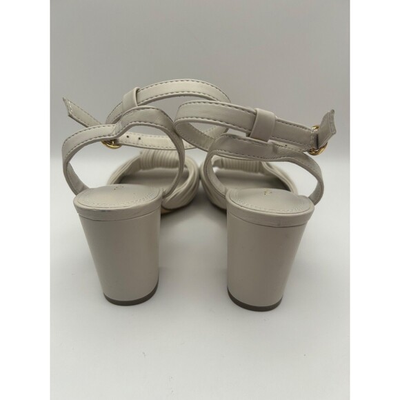 Tommy Hilfiger Sarifina Women's Open Toed Sandals Taupe Cream Heels Size 6M - Picture 5 of 7